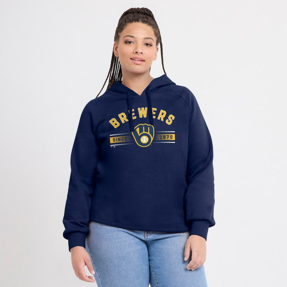 Milwaukee Brewers Fanatics Women's Perfect Play Raglan Pullover Hoodie Online
