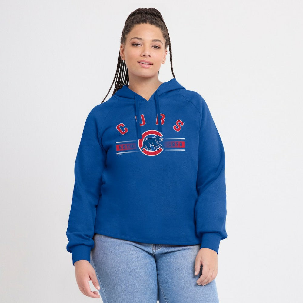Chicago Cubs Fanatics Women's Perfect Play Raglan Pullover Hoodie for sale