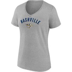 Nashville Predators Fanatics Women's 2-Pack V-Neck T-Shirt Set - Gold/Heathered Gray | Fanatics Clearance
