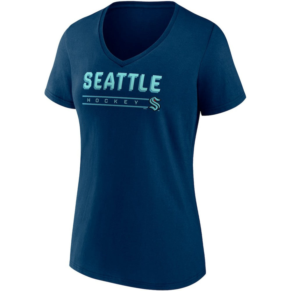 Seattle Kraken Fanatics Women's Parent 2-Pack V-Neck T-Shirt Set - Deep Sea Blue/Gray | Fanatics near me