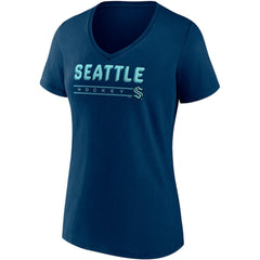 Seattle Kraken Fanatics Women's Parent 2-Pack V-Neck T-Shirt Set - Deep Sea Blue/Gray | Fanatics near me
