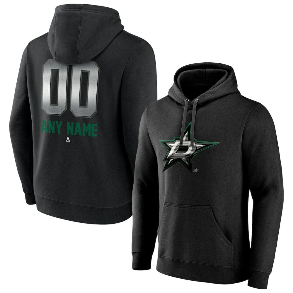 Dallas Stars Personalized Midnight Mascot Logo Pullover Hoodie - Black | NHL online