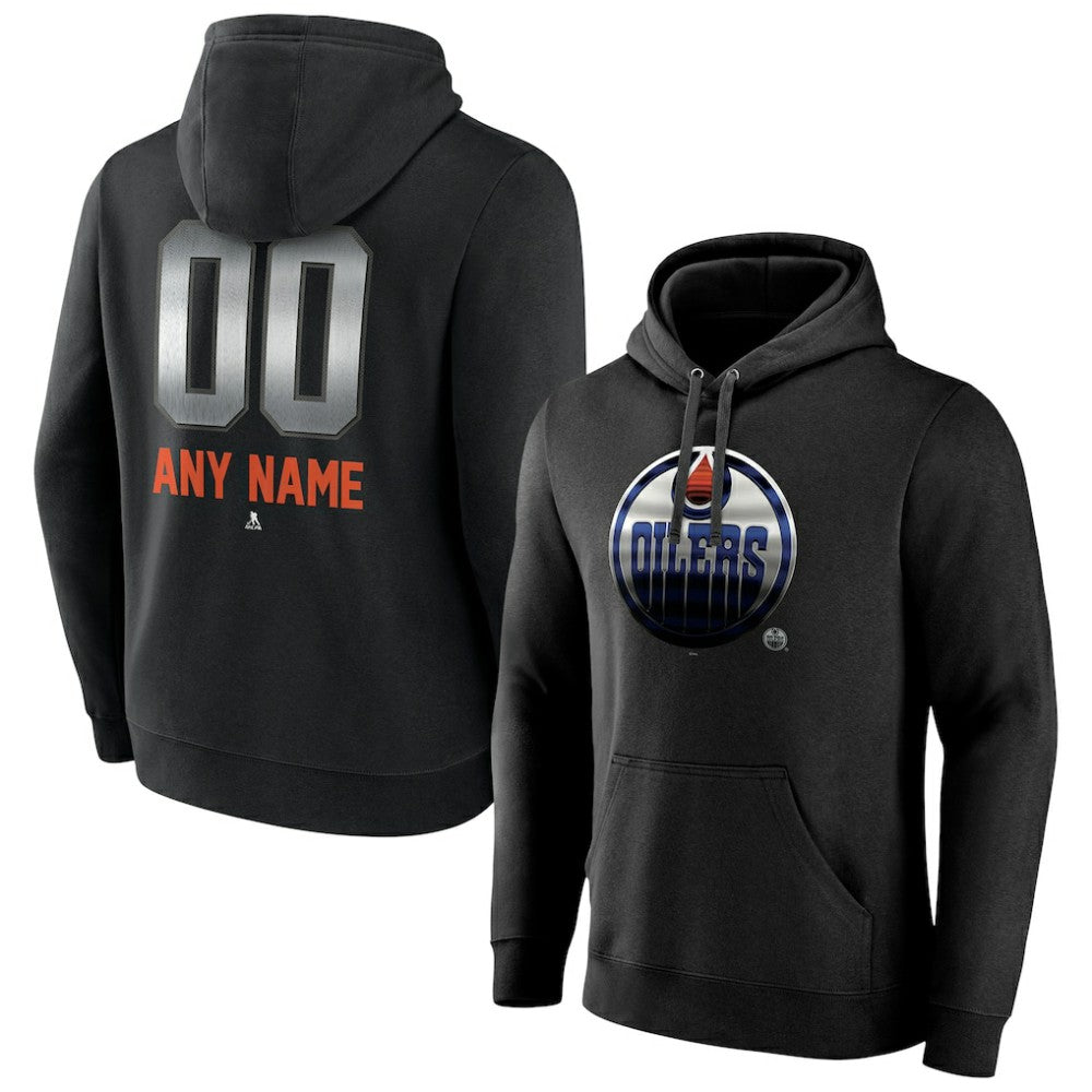 Edmonton Oilers Personalized Midnight Mascot Logo Pullover Hoodie - Black | NHL online