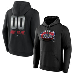 Montreal Canadiens Personalized Midnight Mascot Logo Pullover Hoodie - Black | NHL Clearance