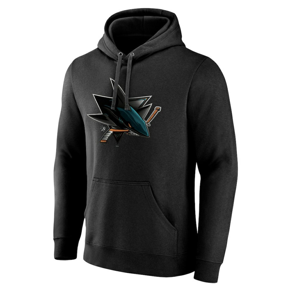 San Jose Sharks Personalized Midnight Mascot Logo Pullover Hoodie - Black | NHL discount