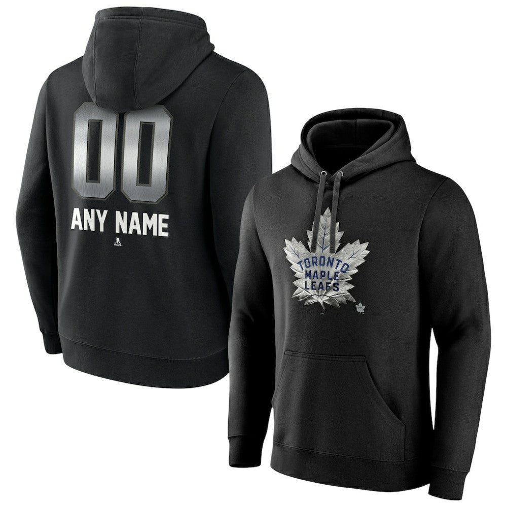 Toronto Maple Leafs Personalized Midnight Mascot Logo Pullover Hoodie - Black | NHL Lifestyle