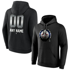 Winnipeg Jets Personalized Midnight Mascot Logo Pullover Hoodie - Black | NHL Lifestyle