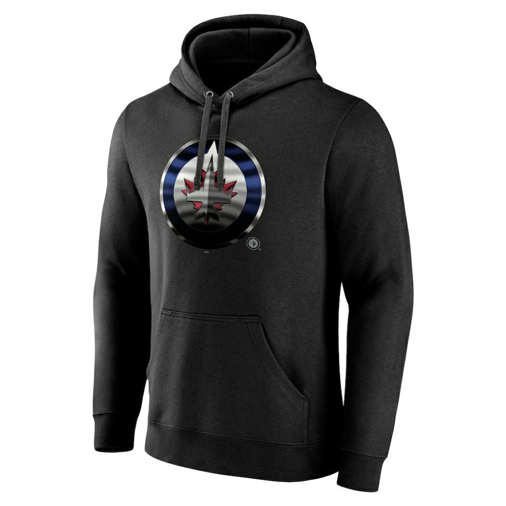 Winnipeg Jets Personalized Midnight Mascot Logo Pullover Hoodie - Black | NHL Lifestyle