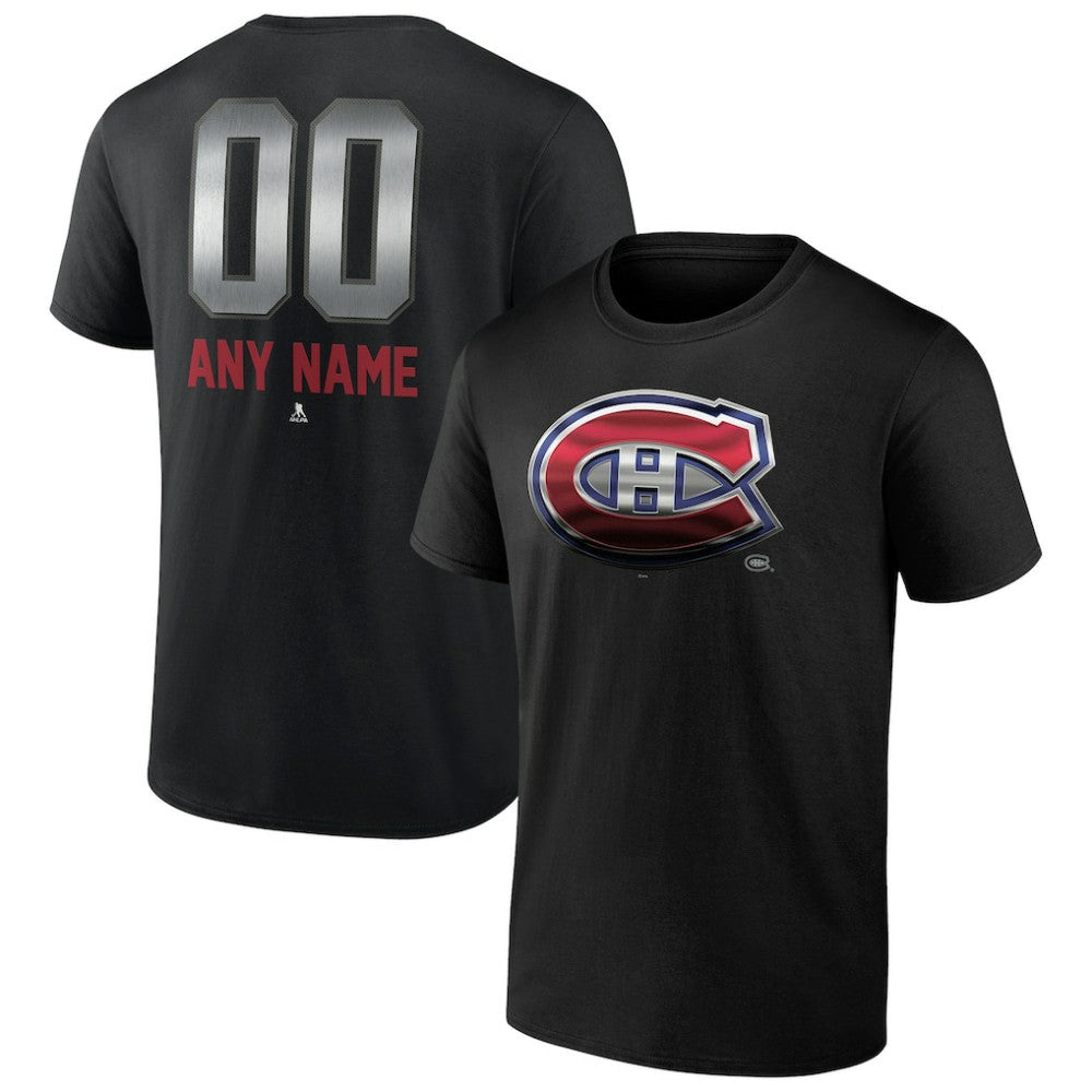 Montreal Canadiens Personalized Midnight Mascot Logo T-Shirt - Black | NHL near me