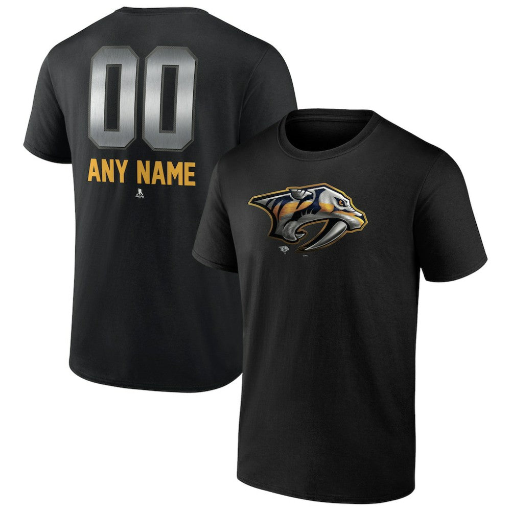 Nashville Predators Personalized Midnight Mascot Logo T-Shirt - Black | NHL Clearance