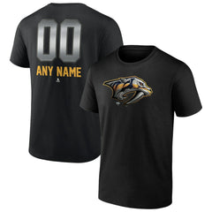 Nashville Predators Personalized Midnight Mascot Logo T-Shirt - Black | NHL Clearance