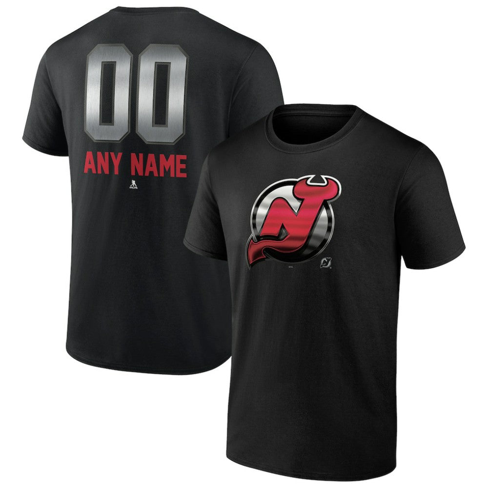 New Jersey Devils Personalized Midnight Mascot Logo T-Shirt - Black | NHL Clearance