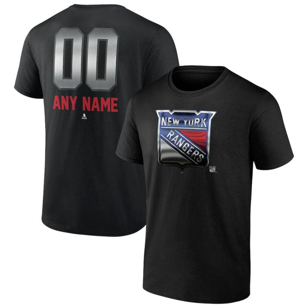 New York Rangers Personalized Midnight Mascot Logo T-Shirt - Black | NHL online