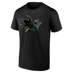 San Jose Sharks Personalized Midnight Mascot Logo T-Shirt - Black | NHL Lifestyle