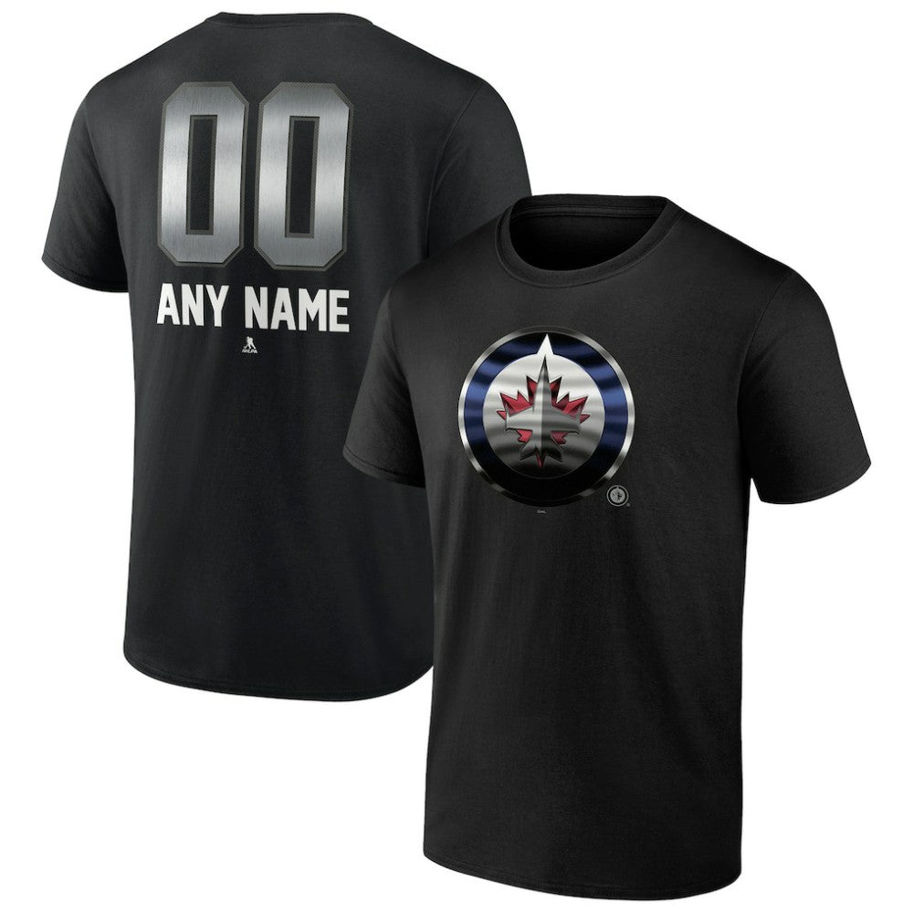 Winnipeg Jets Personalized Midnight Mascot Logo T-Shirt - Black | NHL online