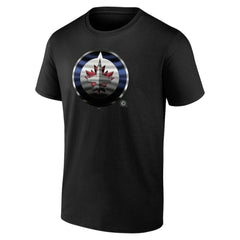 Winnipeg Jets Personalized Midnight Mascot Logo T-Shirt - Black | NHL online