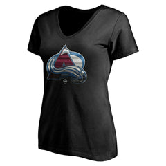 Colorado Avalanche Women's Personalized Midnight Mascot Logo V-Neck T-Shirt - Black | NHL discount