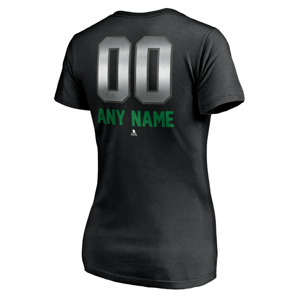 Vancouver Canucks Women's Personalized Midnight Mascot Logo V-Neck T-Shirt - Black | NHL on sale