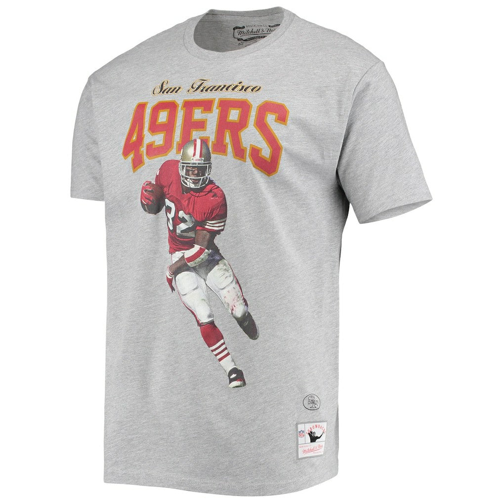 Ricky Watters San Francisco 49ers Player Graphics T-Shirt - Gray - Mitchell & Ness