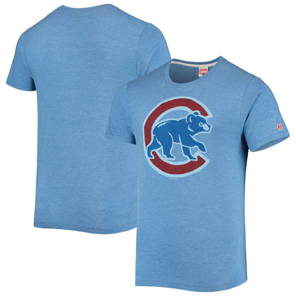 Chicago Cubs Homage Hand-Drawn Logo Tri-Blend T-Shirt Sale