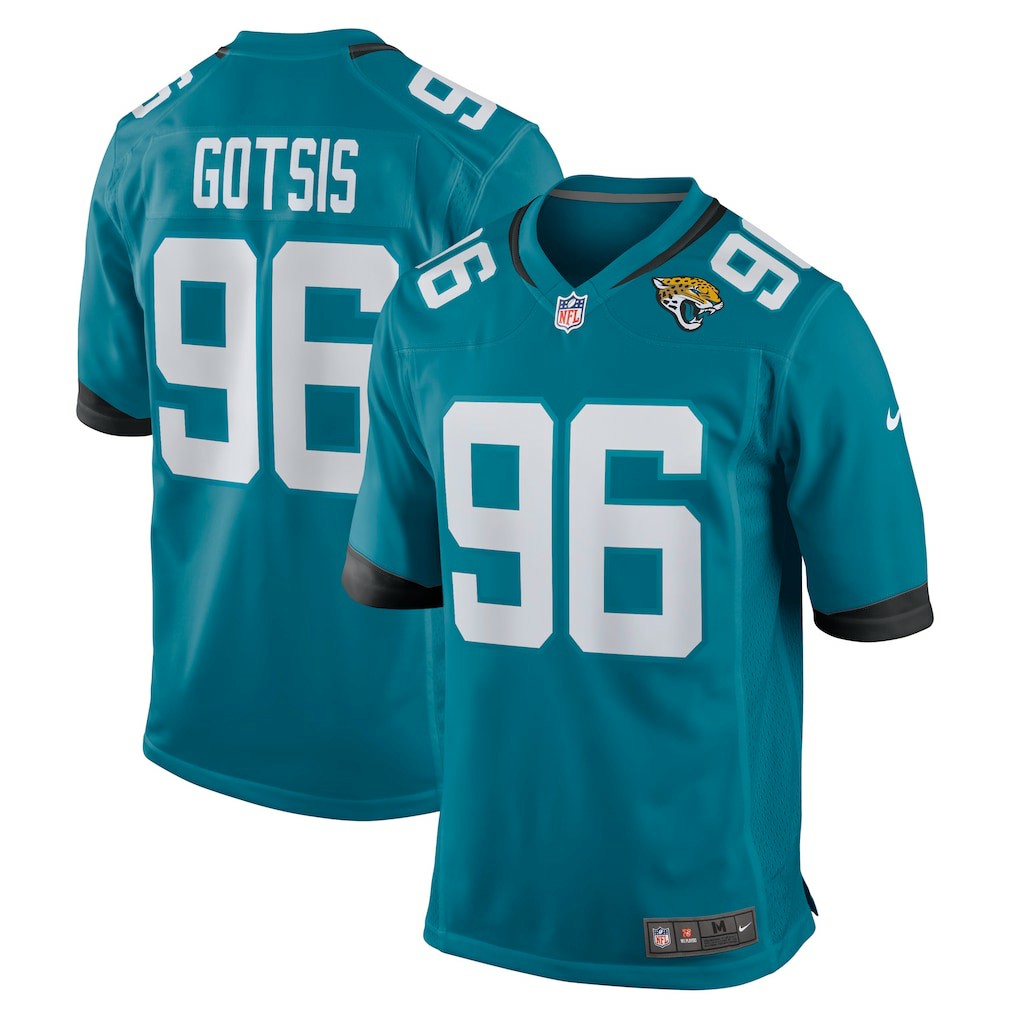 Adam Gotsis Jacksonville Jaguars Game Jersey - Teal - Nike