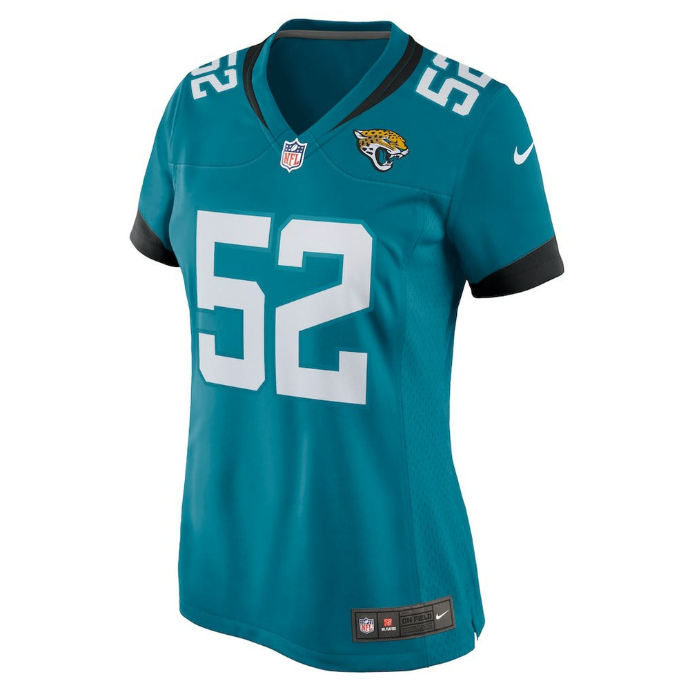 DaVon Hamilton Jacksonville Jaguars Women's Game Jersey - Teal - Nike