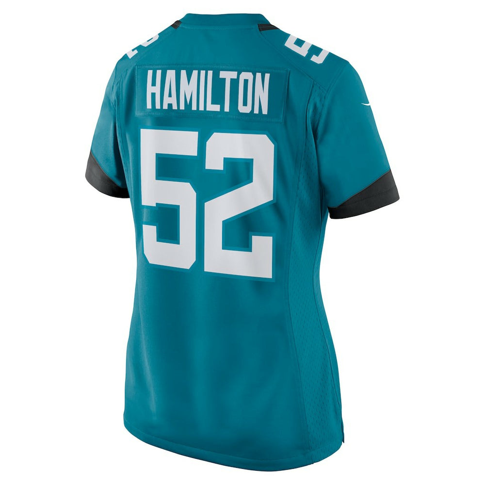 DaVon Hamilton Jacksonville Jaguars Women's Game Jersey - Teal - Nike
