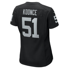 Malcolm Koonce Las Vegas Raiders Women's Game Jersey - Black - Nike