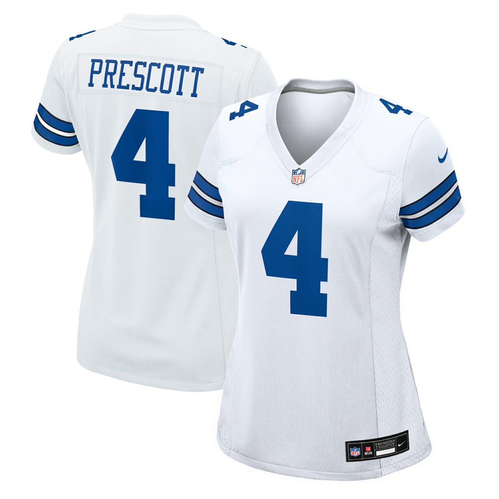 Dak Prescott Dallas Cowboys Women's Team Game Jersey - White - Nike
