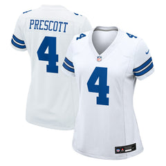 Dak Prescott Dallas Cowboys Women's Team Game Jersey - White - Nike