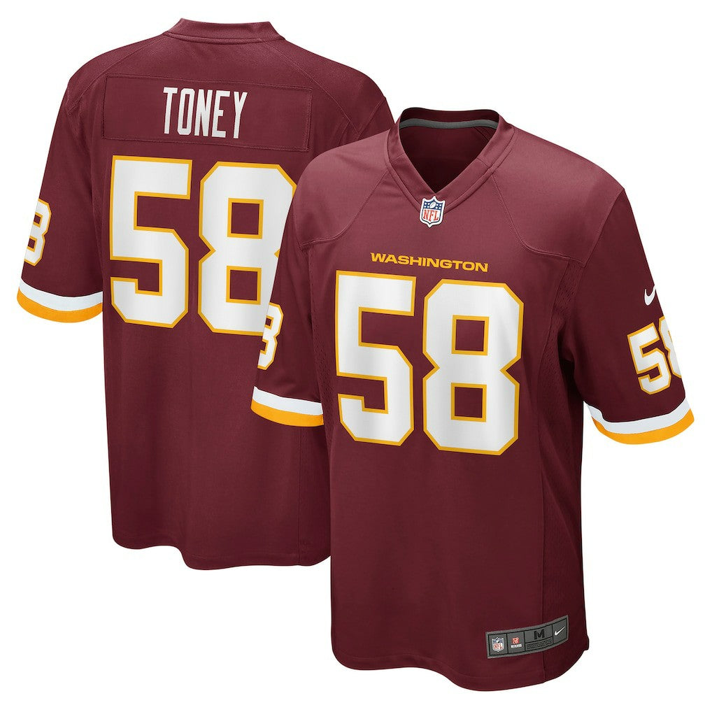 Shaka Toney Washington Football Team Game Jersey - Burgundy - Nike
