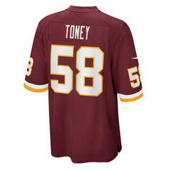 Shaka Toney Washington Football Team Game Jersey - Burgundy - Nike