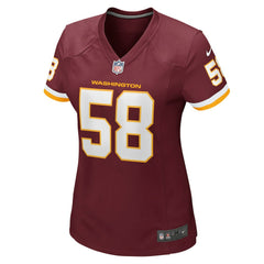 Shaka Toney Washington Football Team Women's Game Jersey - Burgundy - Nike
