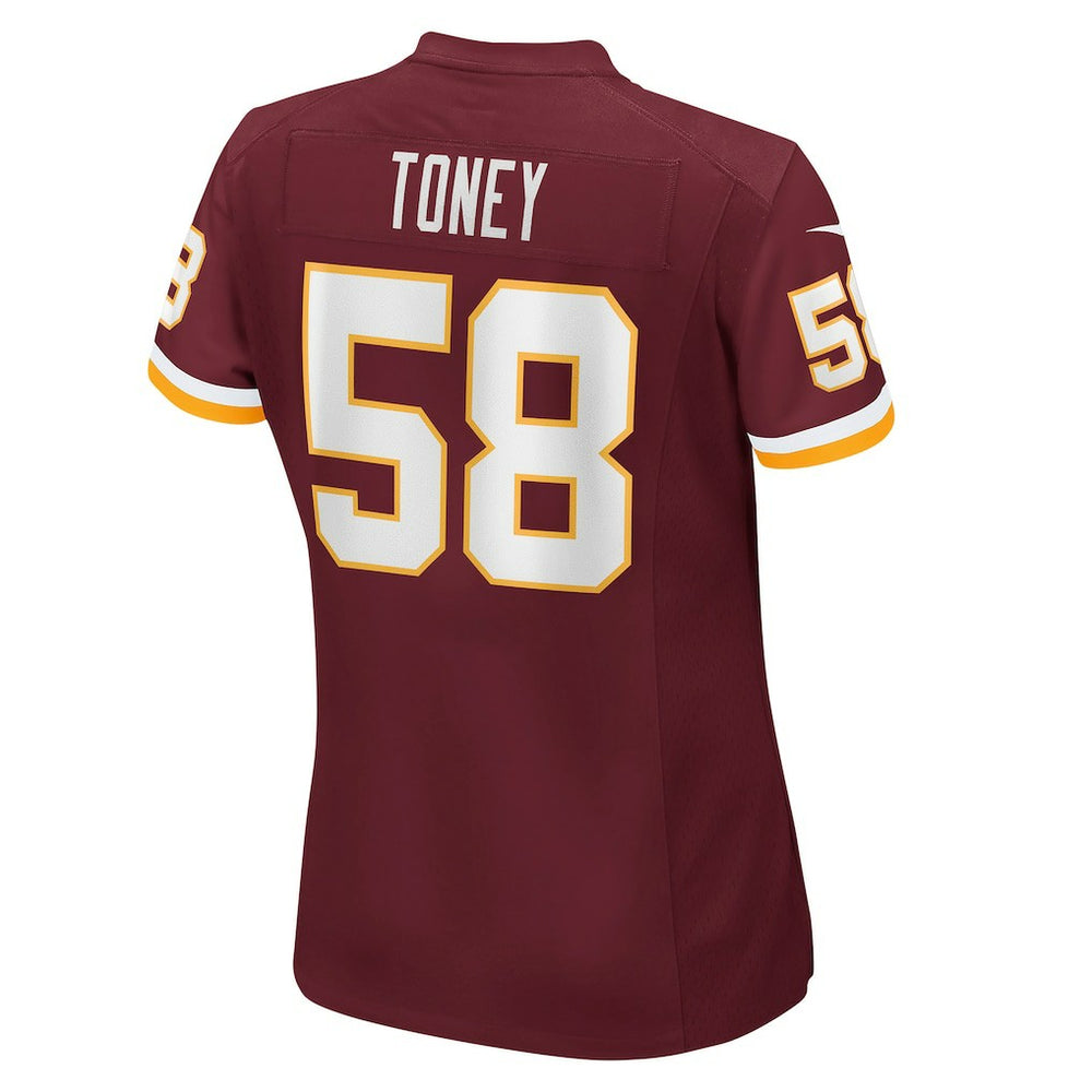 Shaka Toney Washington Football Team Women's Game Jersey - Burgundy - Nike