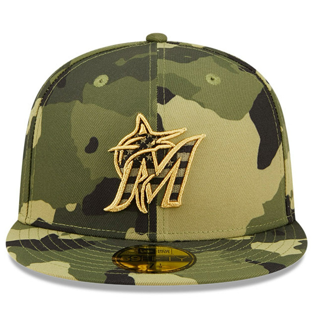 Miami Marlins New Era 2022 Armed Forces Day On-Field 59FIFTY Fitted Hat Outlet