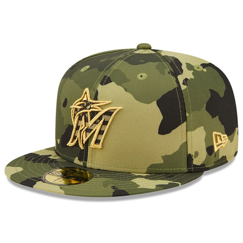 Miami Marlins New Era 2022 Armed Forces Day On-Field 59FIFTY Fitted Hat Outlet