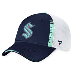 Seattle Kraken Fanatics 2022 NHL Draft Authentic Pro On Stage Trucker Adjustable Hat - Navy/White | Fanatics online