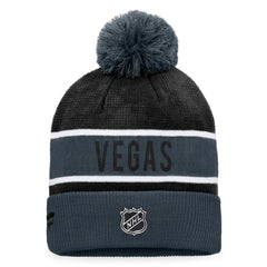 Vegas Golden Knights Fanatics Authentic Pro Rink Cuffed Knit Hat with Pom - Gray/Black | Fanatics online