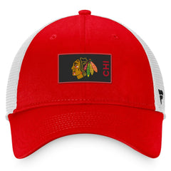 Chicago Blackhawks Fanatics Authentic Pro Rink Trucker Snapback Hat - Red | Fanatics Lifestyle