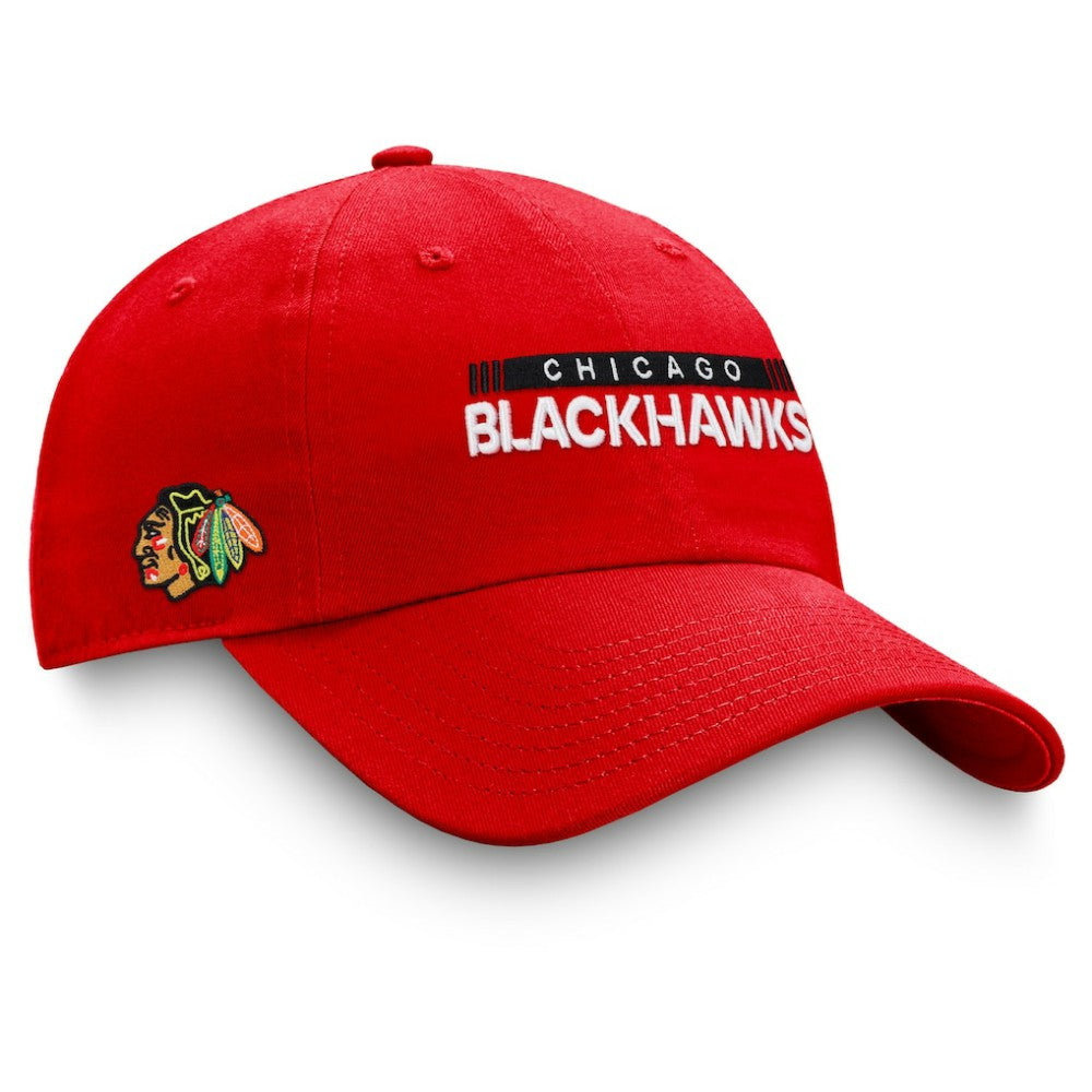 Chicago Blackhawks Fanatics Authentic Pro Rink Adjustable Hat - Red | Fanatics sale