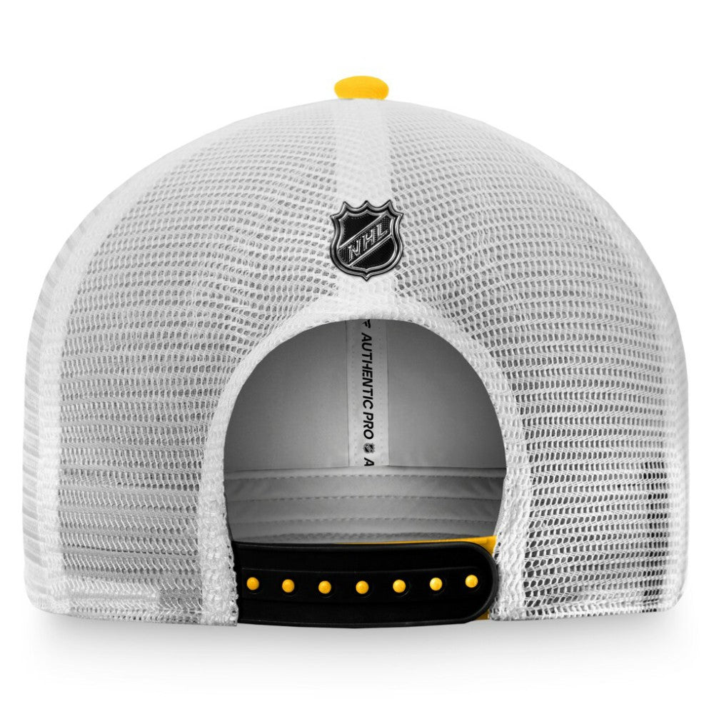 Pittsburgh Penguins Fanatics Authentic Pro Rink Trucker Snapback Hat - Gold/White | Fanatics Clearance