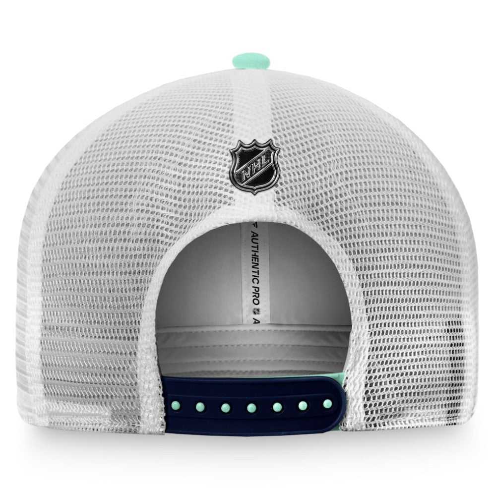 Seattle Kraken Fanatics Authentic Pro Rink Trucker Snapback Hat - Light Blue/White | Fanatics discount