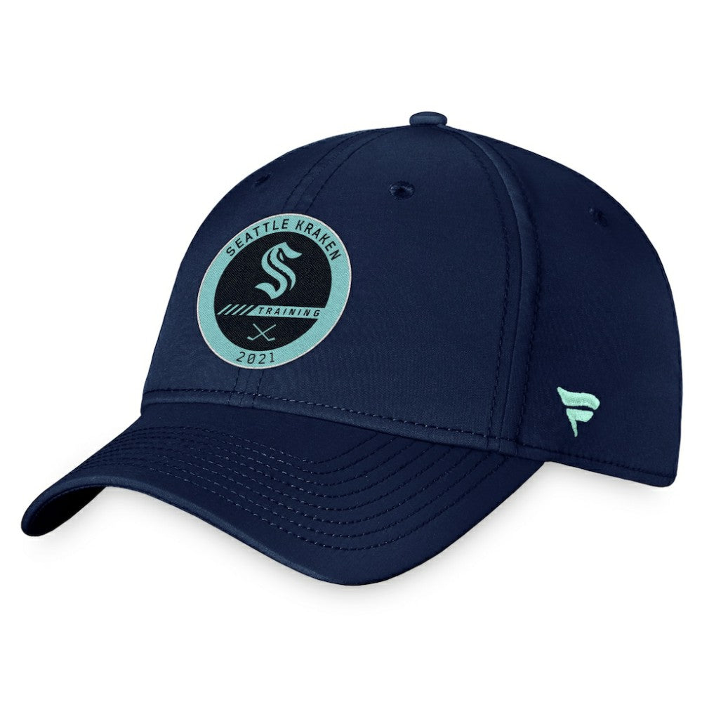 Seattle Kraken Fanatics 2021 Authentic Pro Training Camp Flex Hat - Navy | Fanatics Clearance