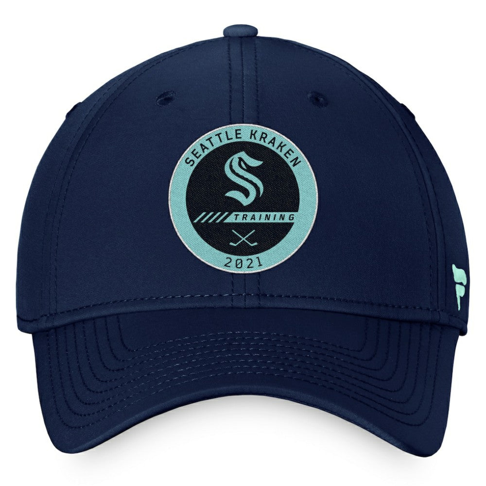 Seattle Kraken Fanatics 2021 Authentic Pro Training Camp Flex Hat - Navy | Fanatics Clearance