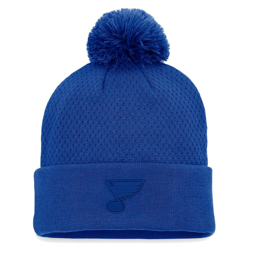 St. Louis Blues Fanatics Women's Authentic Pro Road Cuffed Knit Hat with Pom - Blue | Fanatics discount