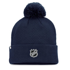 Nashville Predators Fanatics Women's Authentic Pro Road Cuffed Knit Hat with Pom - Navy | Fanatics on sale