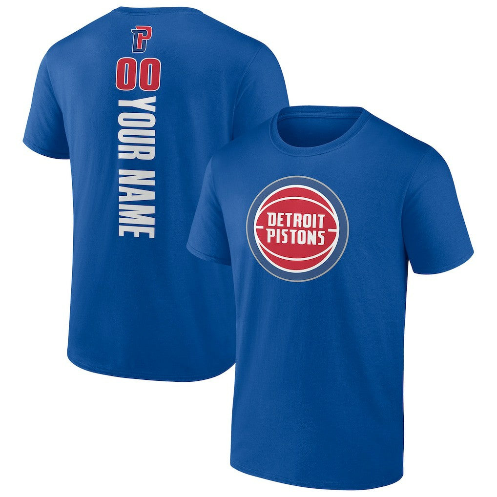 Detroit Pistons Personalized Playmaker Team T-Shirt Blue