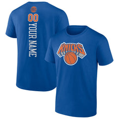 New York Knicks Personalized Playmaker Team T-Shirt Blue