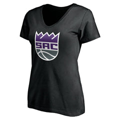 Sacramento Kings Women's Personalized Playmaker Team V-Neck T-Shirt Black