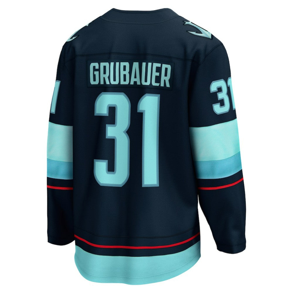 Philipp Grubauer Seattle Kraken Fanatics Home Breakaway Player Jersey - Navy | Fanatics Lifestyle